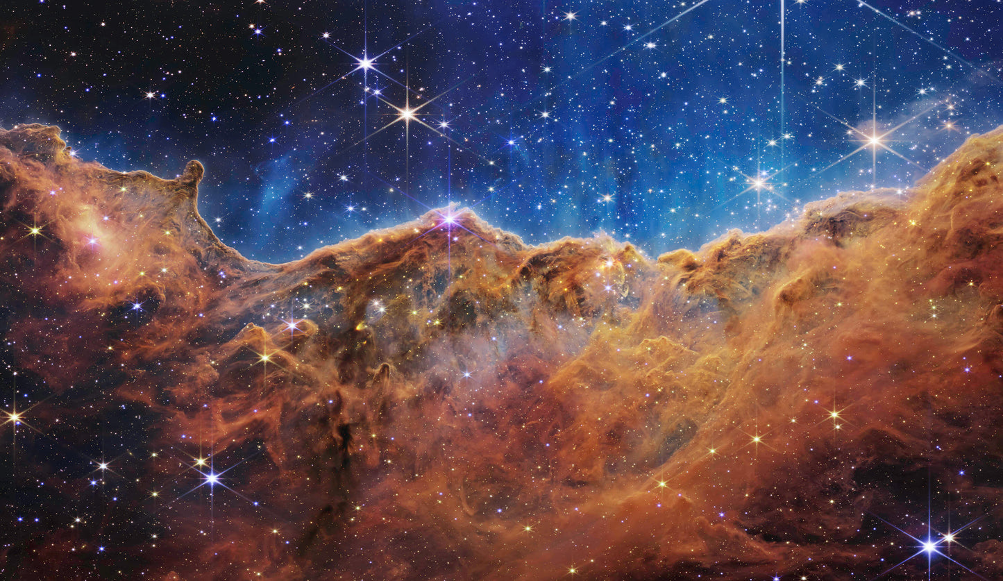 Cosmic Cliffs -- A Stunning Reprint of NASA's Image from the James Webb Space Telescope