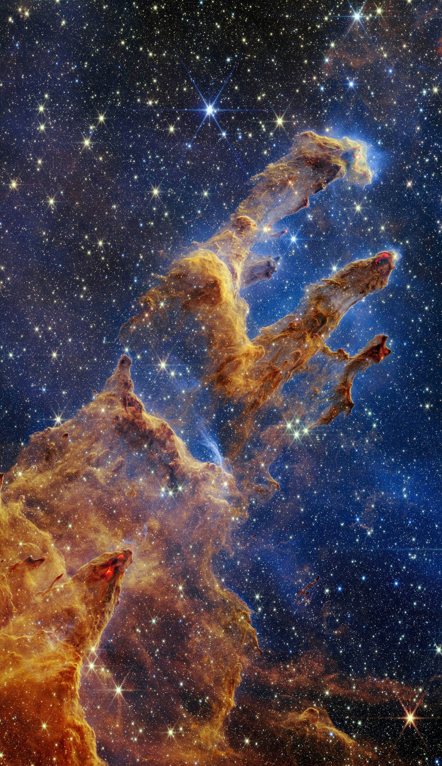 Pillars of Creation -- A Stunning Reprint of NASA's Image from the James Webb Space Telescope (Copy)