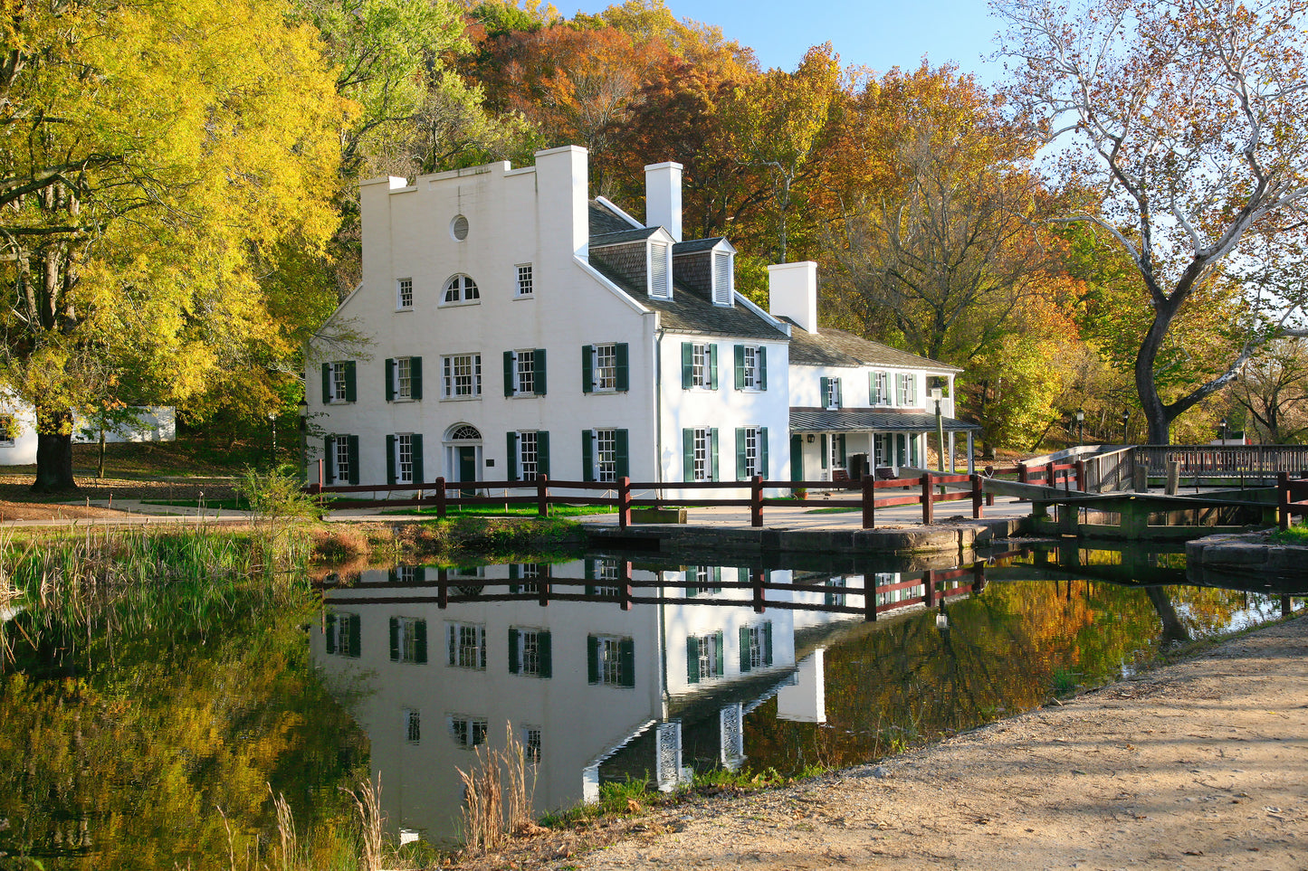 Autumn at Great Falls Tavern | Potomac River Landscape Photography | C and O Canal Landmarks