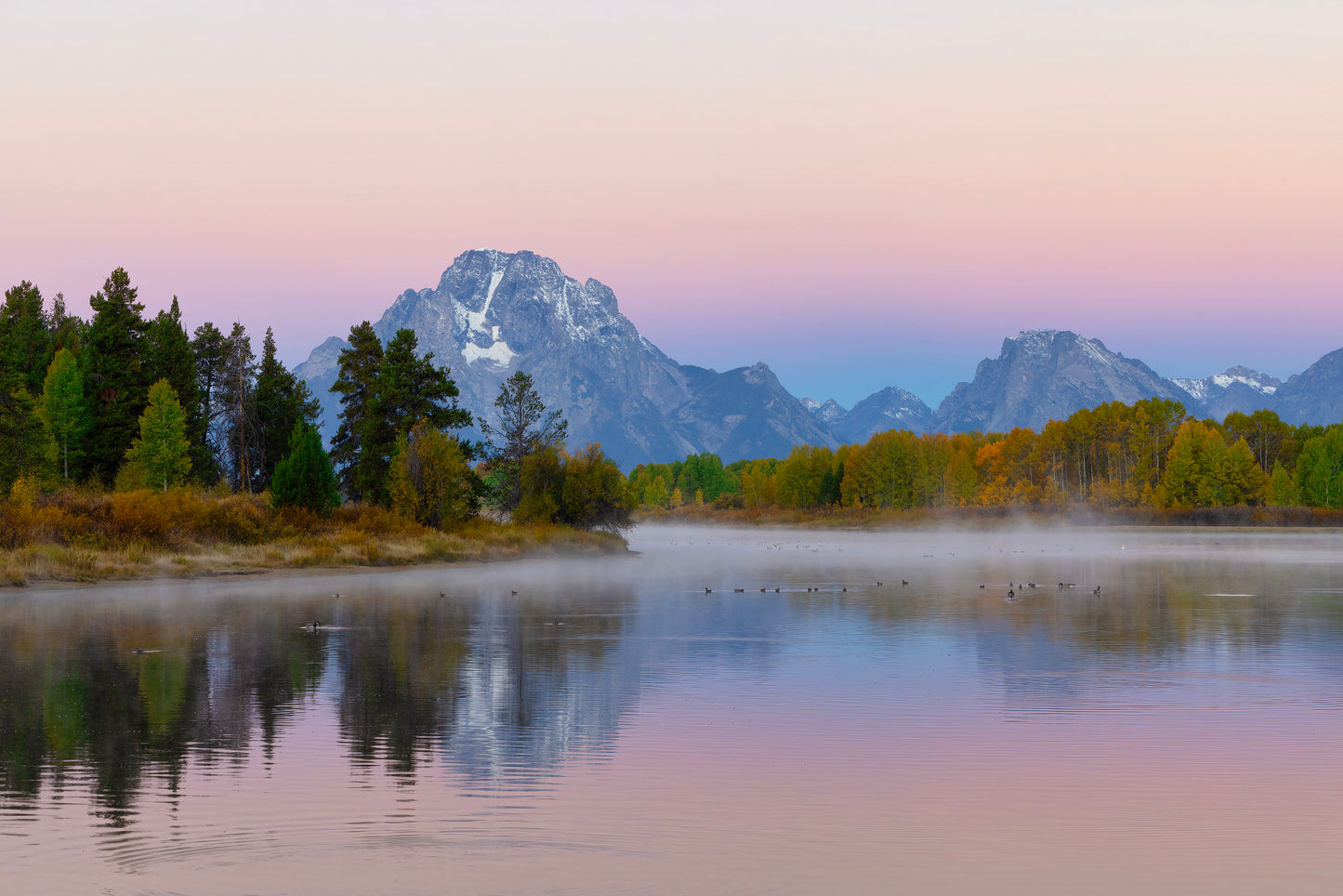 Mt Moran in the Tetons at Sunrise