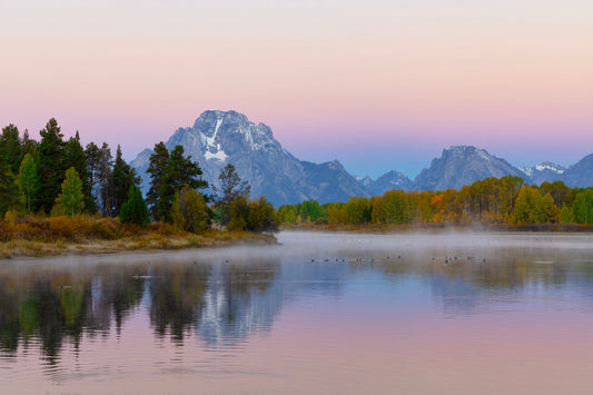 Mt Moran in the Tetons at Sunrise